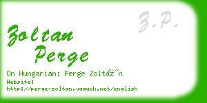 zoltan perge business card